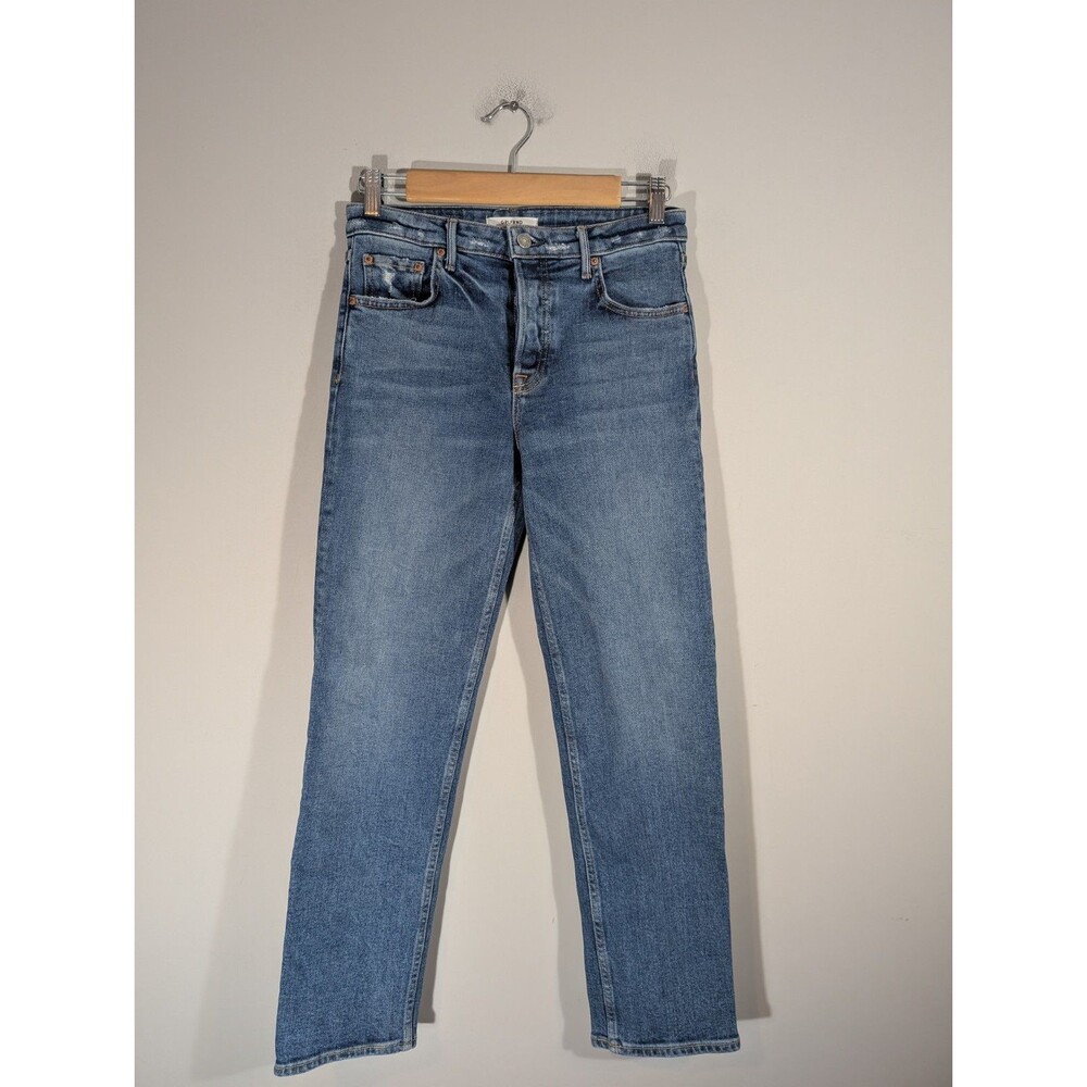 GRLFRND Womens Helena Mid Rise Slim Straight Jeans Sz 24 Minimalist Capsule Luxe